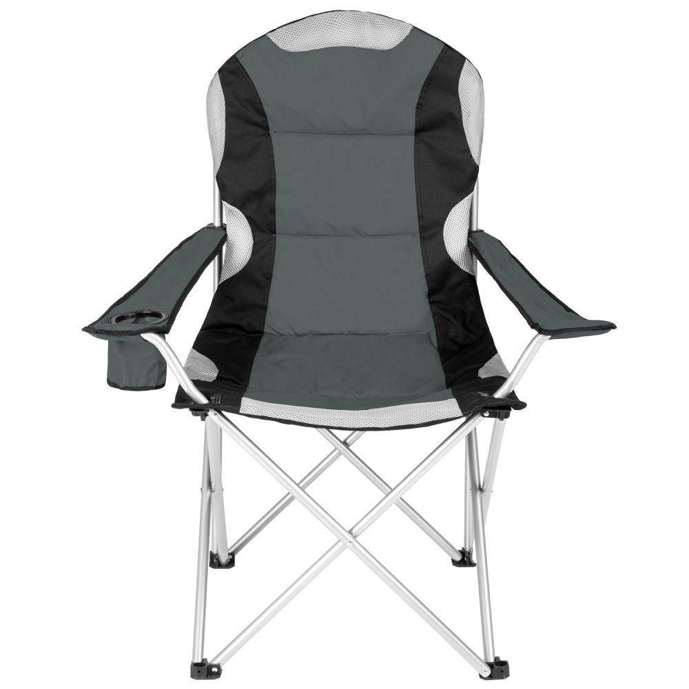 Helloshop26 - Chaise pliante avec rembourrage camping gris - Image 2