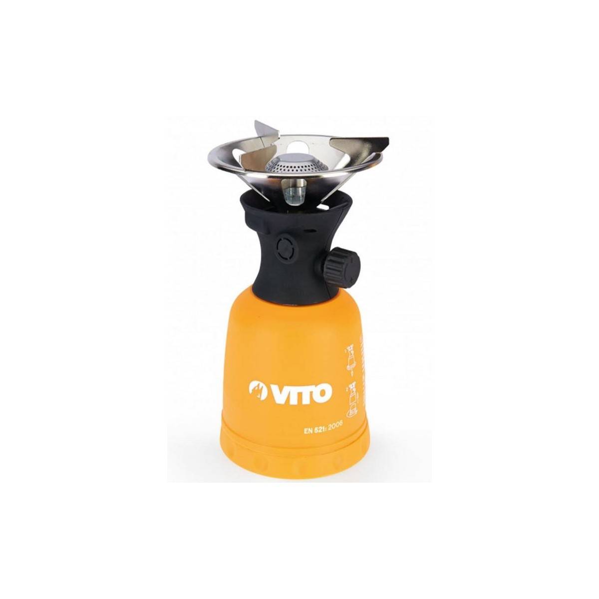 Rechaud gaz piezo 1100W Piezo Coque ABS Rechaud camping pour cartouche gaz 190g VITO - Image 1