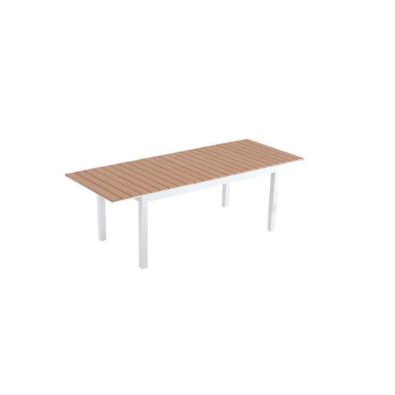 Table extensible de jardin 8 places en aluminium et bois MADEIRA - Image 1