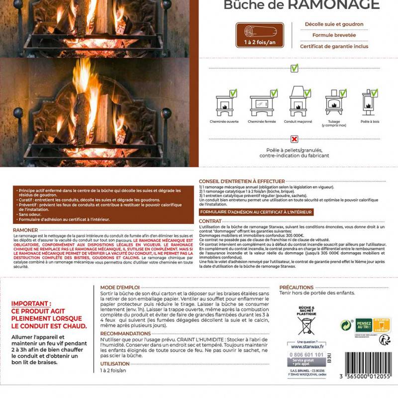 Starwax - Buche ramonage étui 1 buche - STARWAX - 1205 - Image 2