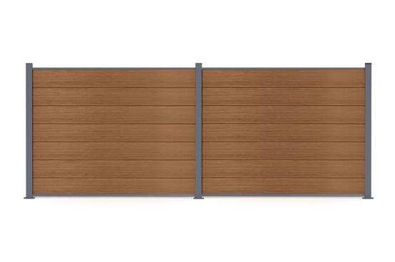 Casanoov Clôture composite Stockhorn 10 m H.150 cm sur plaque finition teck - Image 6
