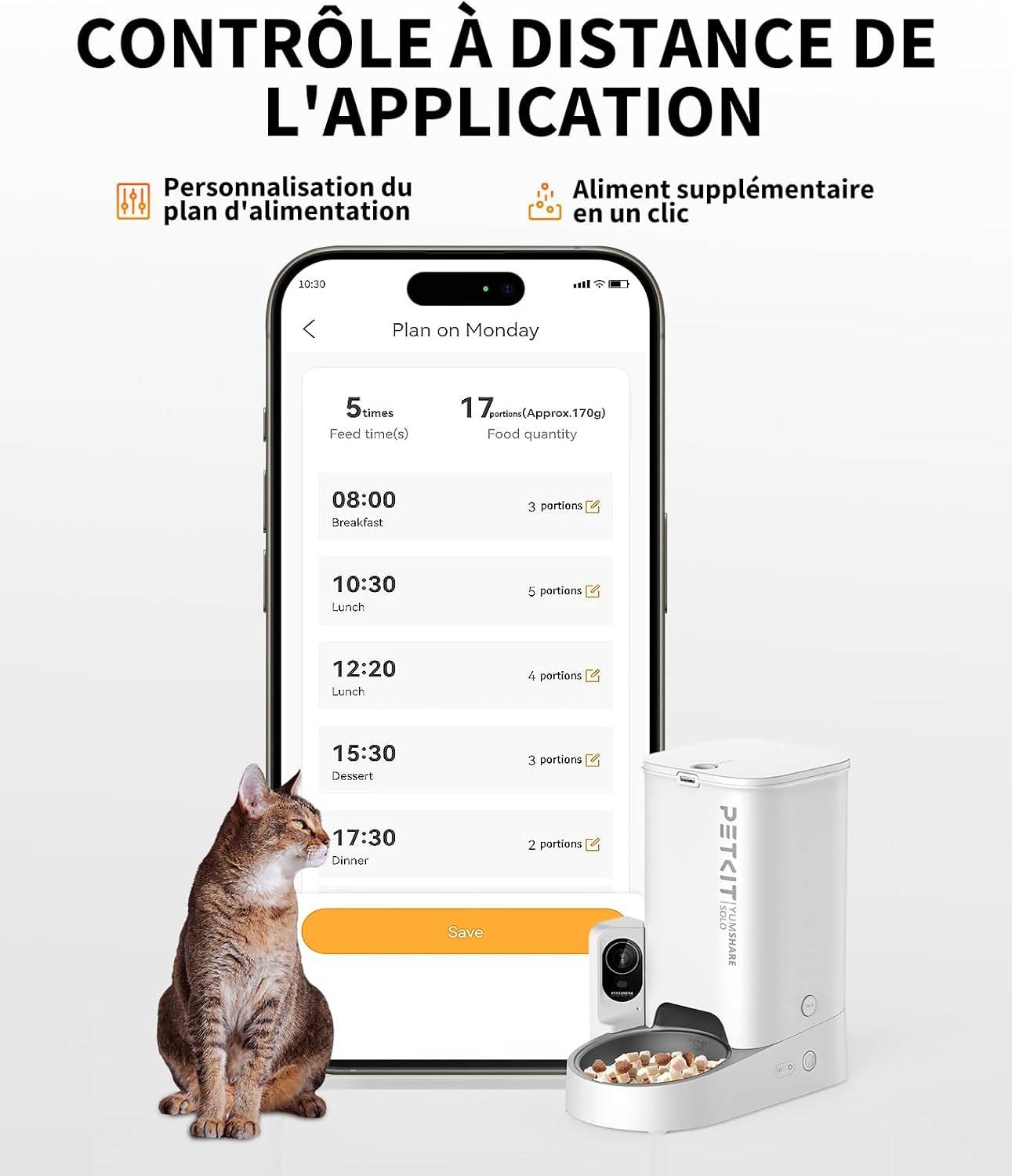 Petkit - YumShare Solo distributeur de croquettes automatique connecté avec caméra IA - 3L PETKIT.FR - Image 4