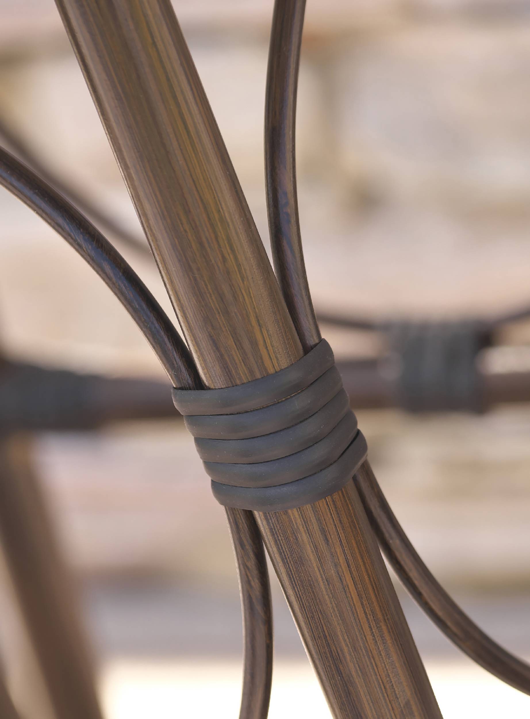 Dcb Garden - Ensemble repas de jardin 2 places en aluminium - Marron - USHUAIA - Image 3
