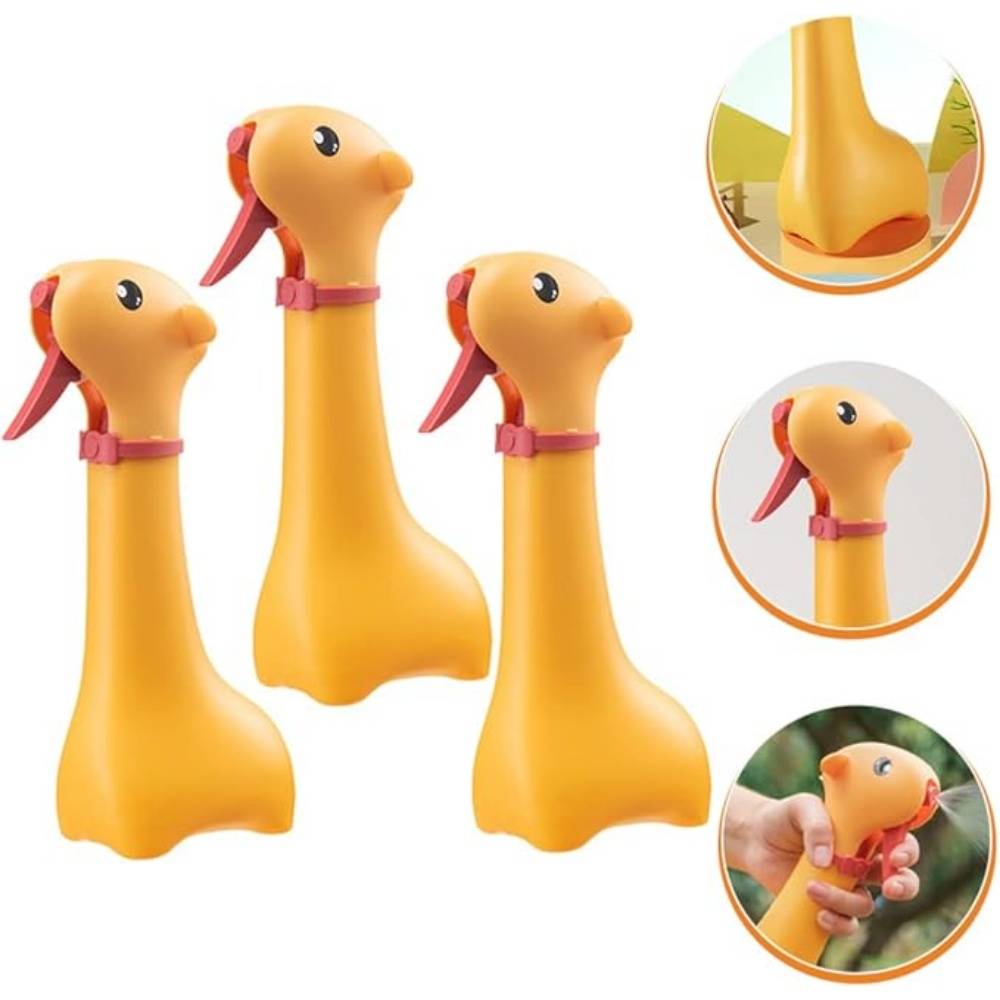 3 Pièces Arrosoirs Portables Dessin Animé Plastique Jaune Pour Enfants - Image 4