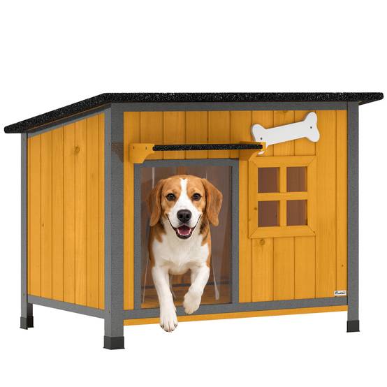 Niche extérieure pour chien résistante aux intempéries, cabane avec plancher amovible - Image 1