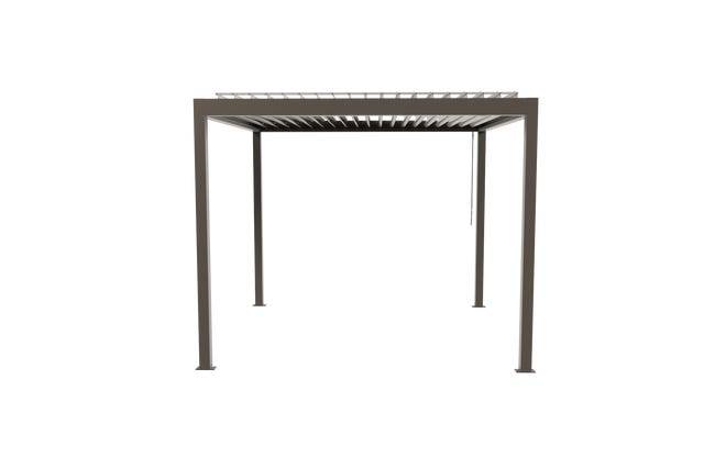 Pergola Bioclimatique Aluminium Autoportante Gris 3x3 Manuelle S ORIAL France - Image 9