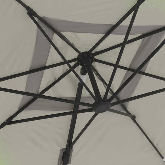 Oviala - Toile pour parasol déporté 3x3m taupe Malaga - Oviala - Image 3
