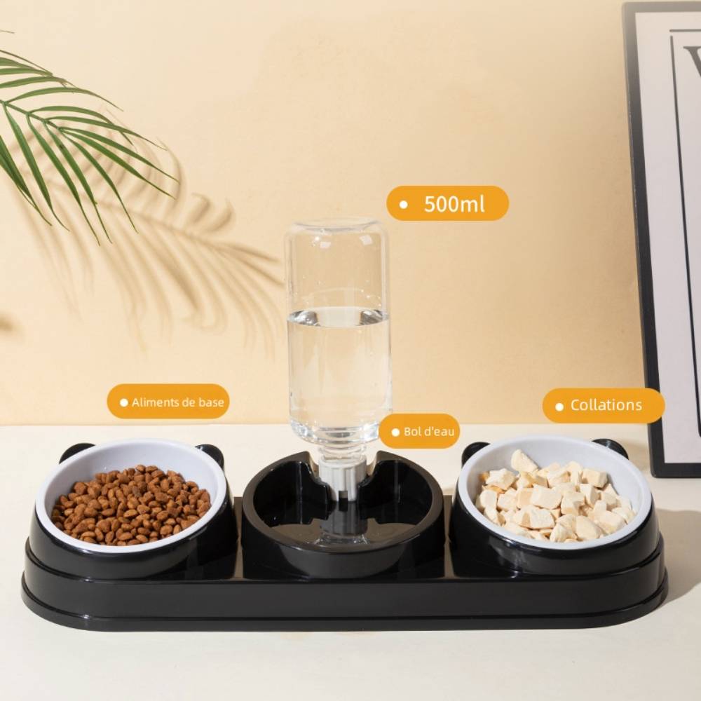 Ensemble de gamelles d'eau et de nourriture pour chat 3 en 1 - IntiMeg - Image 3
