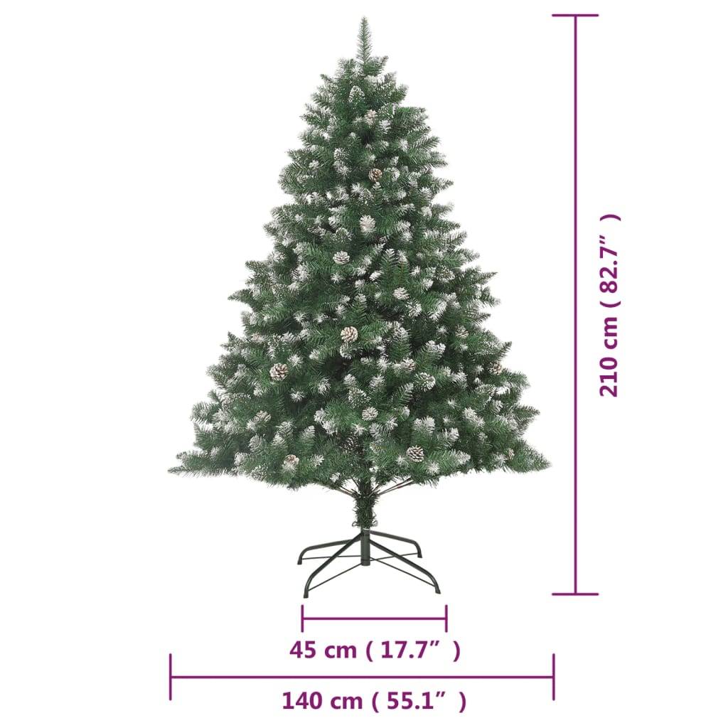 Maison Chic - Sapin De Noël - Arbre de Noël artificiel avec support 210 cm PVC - Image 9