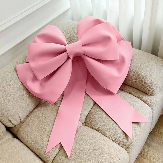 4 pcs Grand Ruban Nœud Tissu Rose pour Anniversaire Noël Mariage – Décoration Intérieur/Extérieur Ambiance Fête Polyvalente, Ruban Élégant Durable - Image 6