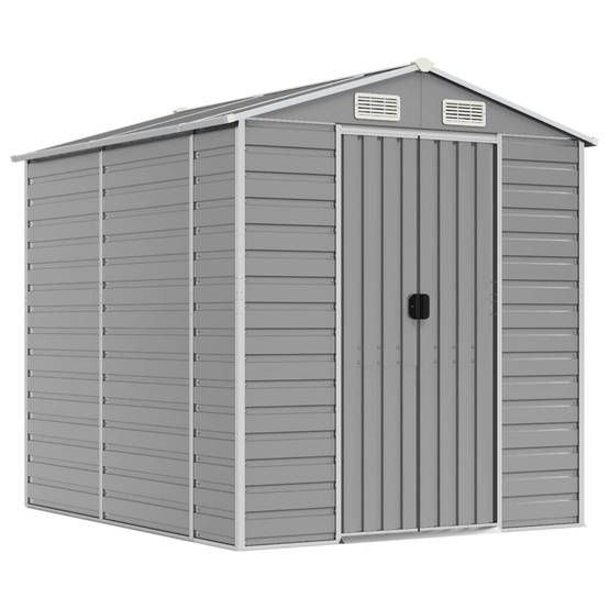 Vidaxl - Abri de jardin gris clair 191 x 215 x 198 cm en acier galvanisé vidaXL 3188243 - Image 2