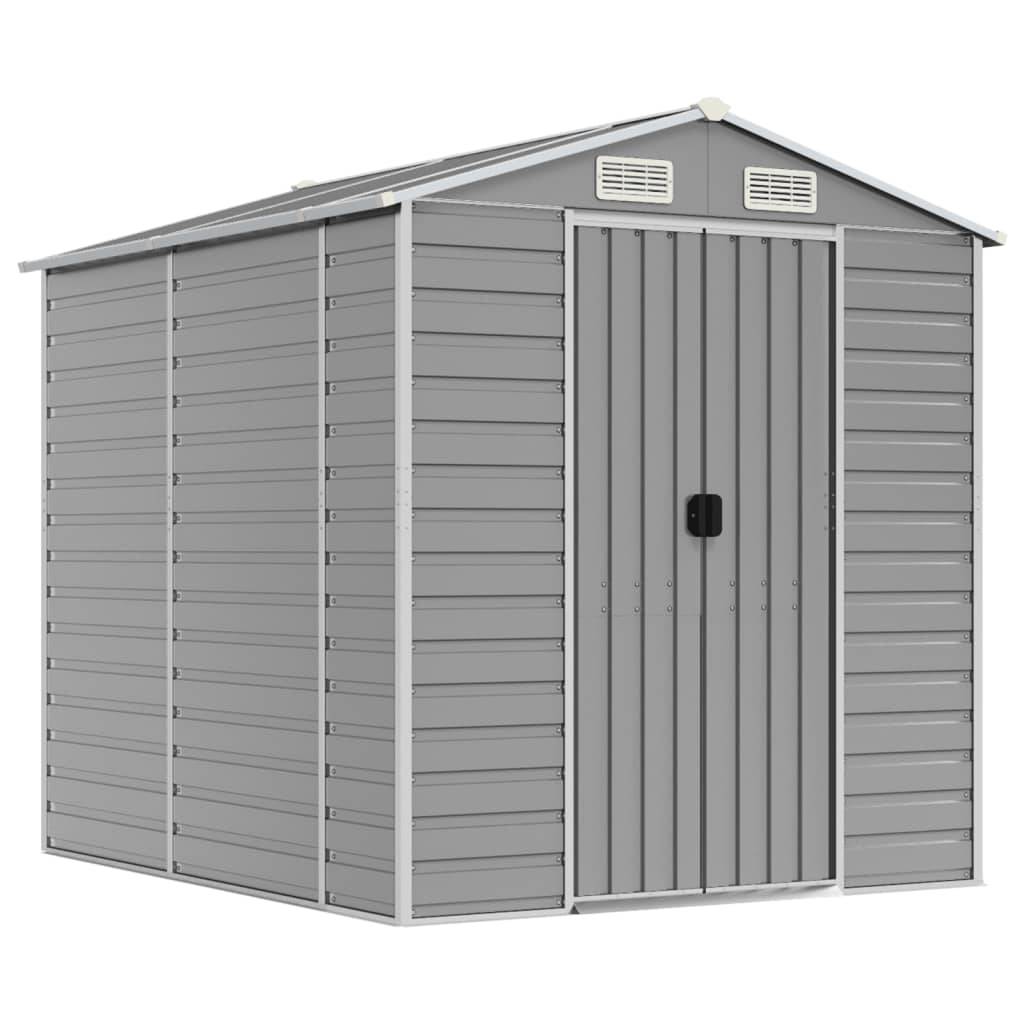 Vidaxl - Abri de jardin gris clair 191 x 215 x 198 cm en acier galvanisé vidaXL 3188243 - Image 2