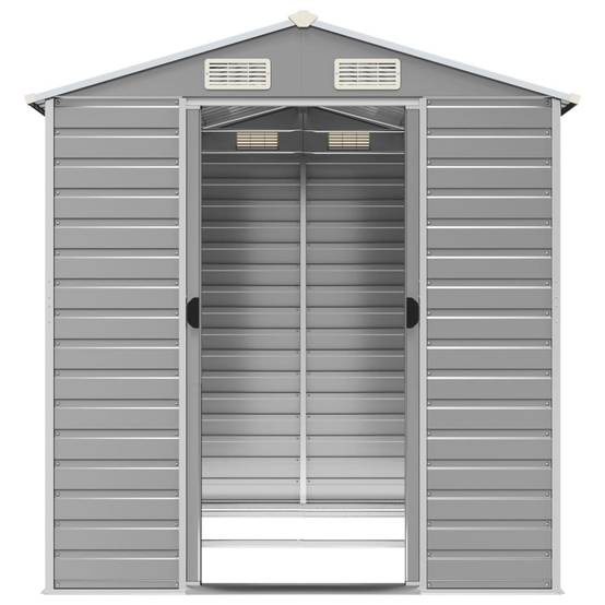 Vidaxl - Abri de jardin gris clair 191 x 215 x 198 cm en acier galvanisé vidaXL 3188243 - Image 6