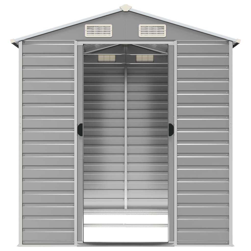 Vidaxl - Abri de jardin gris clair 191 x 215 x 198 cm en acier galvanisé vidaXL 3188243 - Image 6