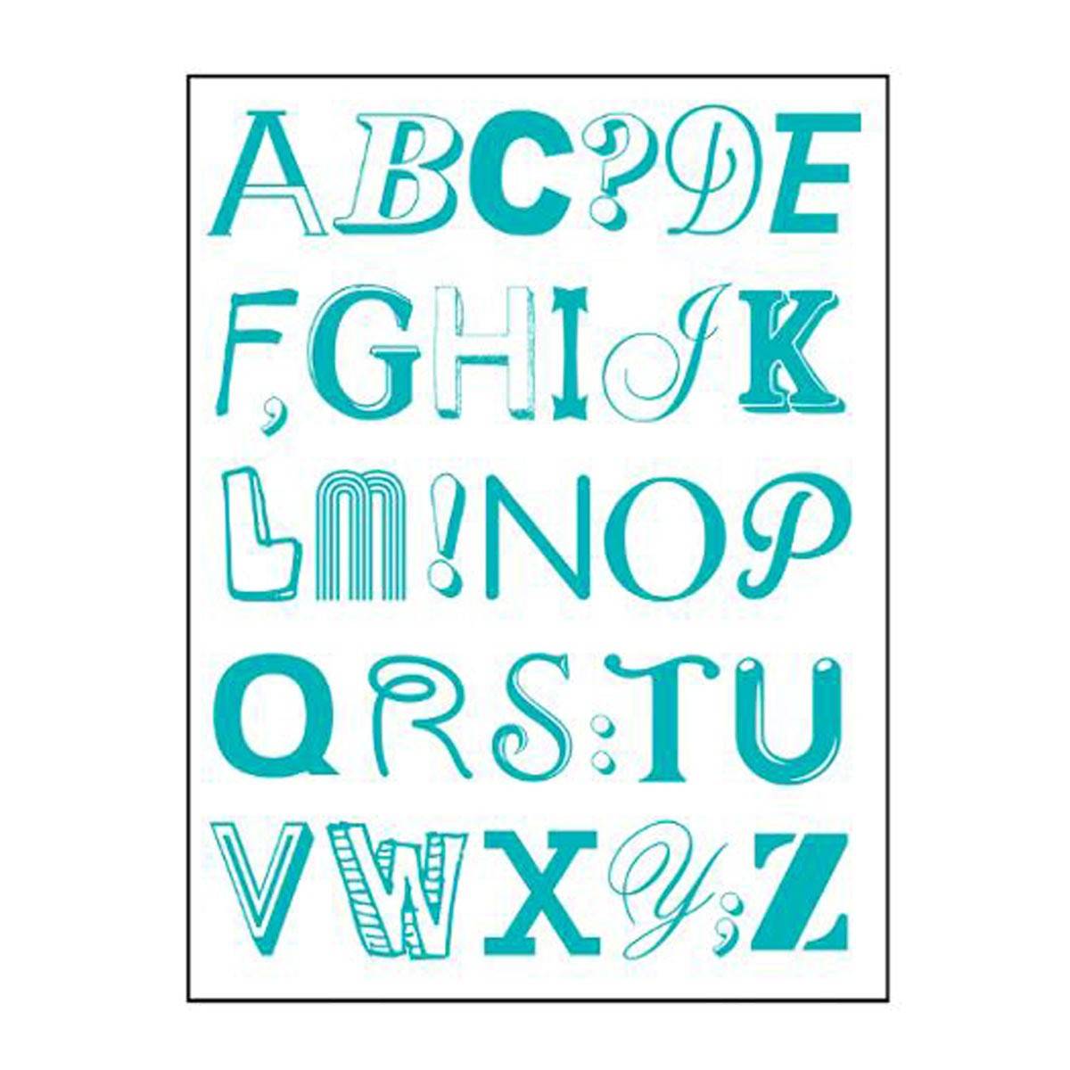Atmosphera - Stickers "Alphabet" 50x70cm Bleu - Image 1