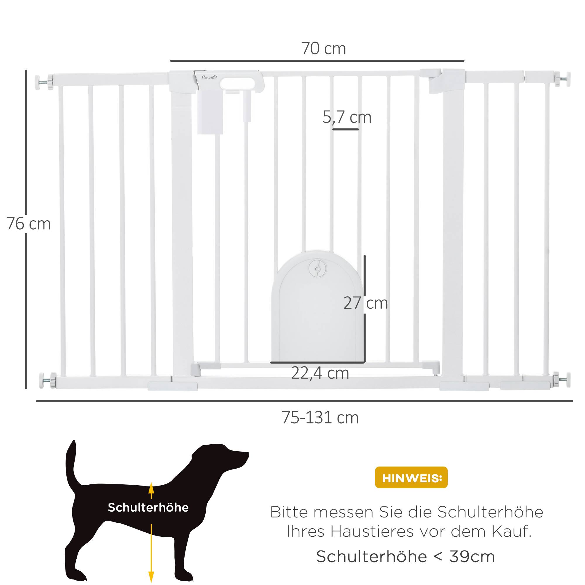 Barrière de sécurité escalier et porte pour chien, protection pour animal, acier - Image 5