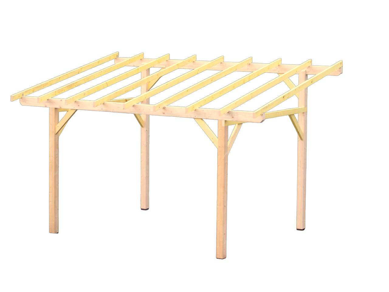 Habrita - Carport monopente avec préparation pour couverture légère Habrita