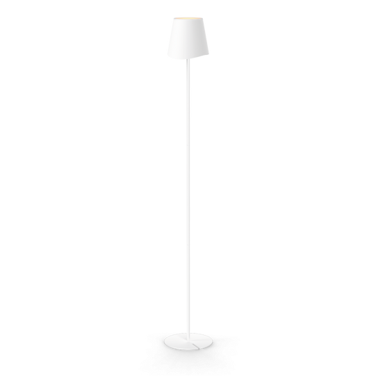 Xanlite - Lampadaire métal, 500 lumens, CCT & Dimmable, Rechargeable, 130cm, Blanc - LAM130BD - Image 1