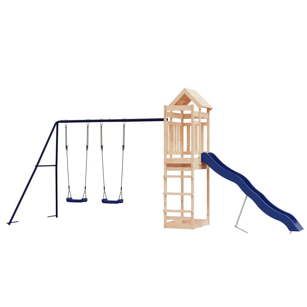 Aire de jeux d'extérieur - Jeu Plein air enfant bois de pin massif-JU1527 - Image 4