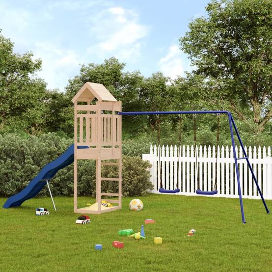 Aire de jeux d'extérieur - Jeu Plein air enfant bois de pin massif-JU1527 - Image 2