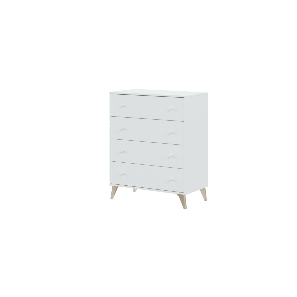 Commode 4 Tiroirs "Dinave" 95cm Blanc - Image 5