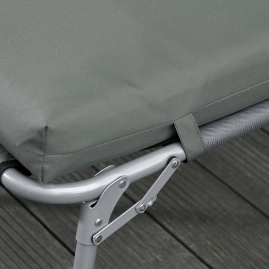 Lot de 2 Matelas pour Chaise Longue transat Bain de Soleil avec Sangles d'attache pour Jardin MATELAS UNIQUEMENT dim.196L x 55l cm Gris foncé - Image 9