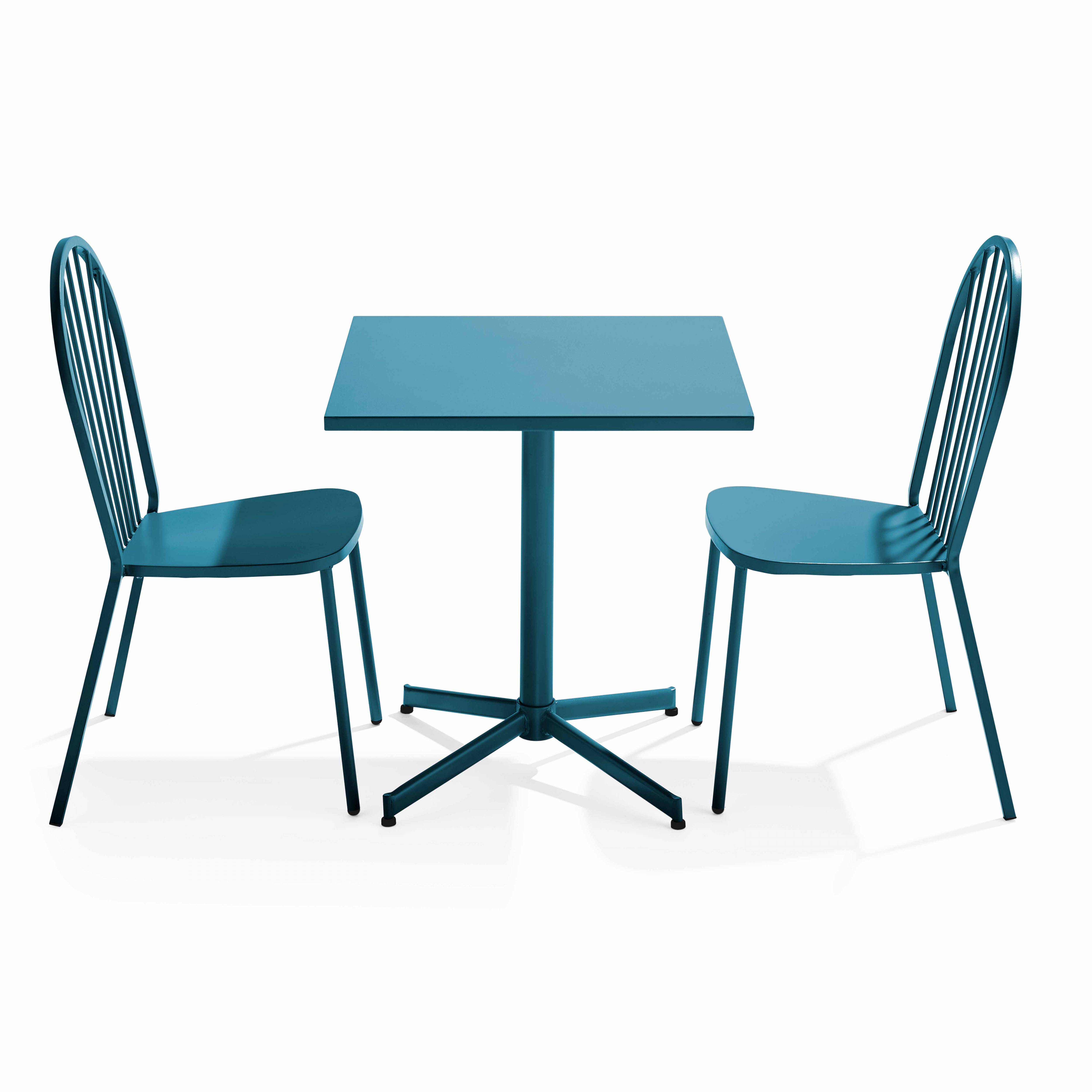 Oviala - Ensemble table de jardin inclinable et 2 chaises bistrot pacific Palavas - Oviala - Image 1