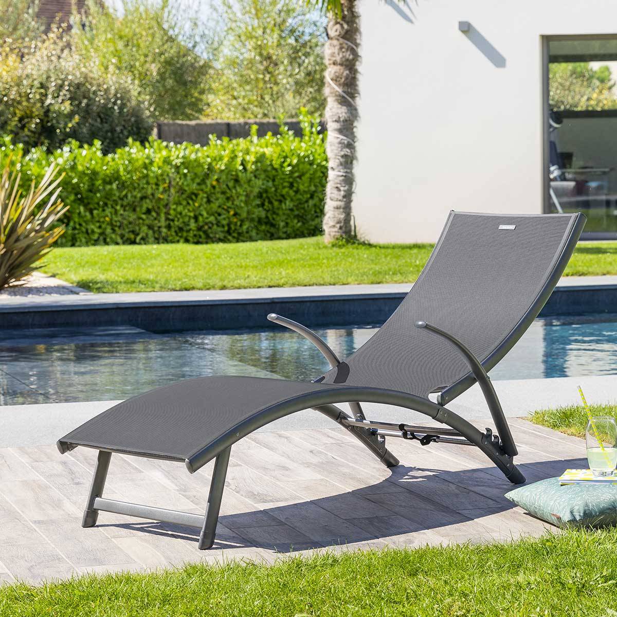 Hesperide - Transat "Samba" anthracite & graphite en aluminium traité époxy - Hespéride - Image 1