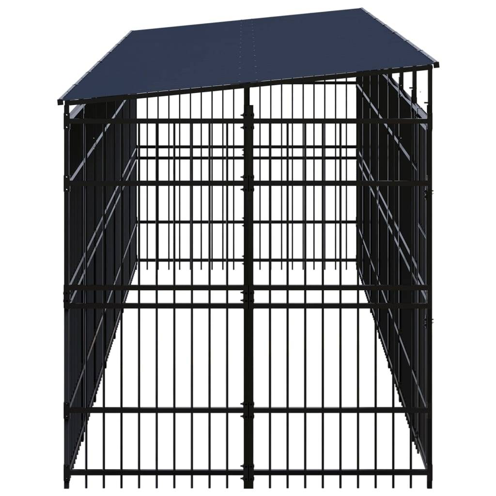 Vidaxl - Chenil d'extérieur avec toit pour chiens Acier 12,9 m² vidaXL 3097970 - Image 9