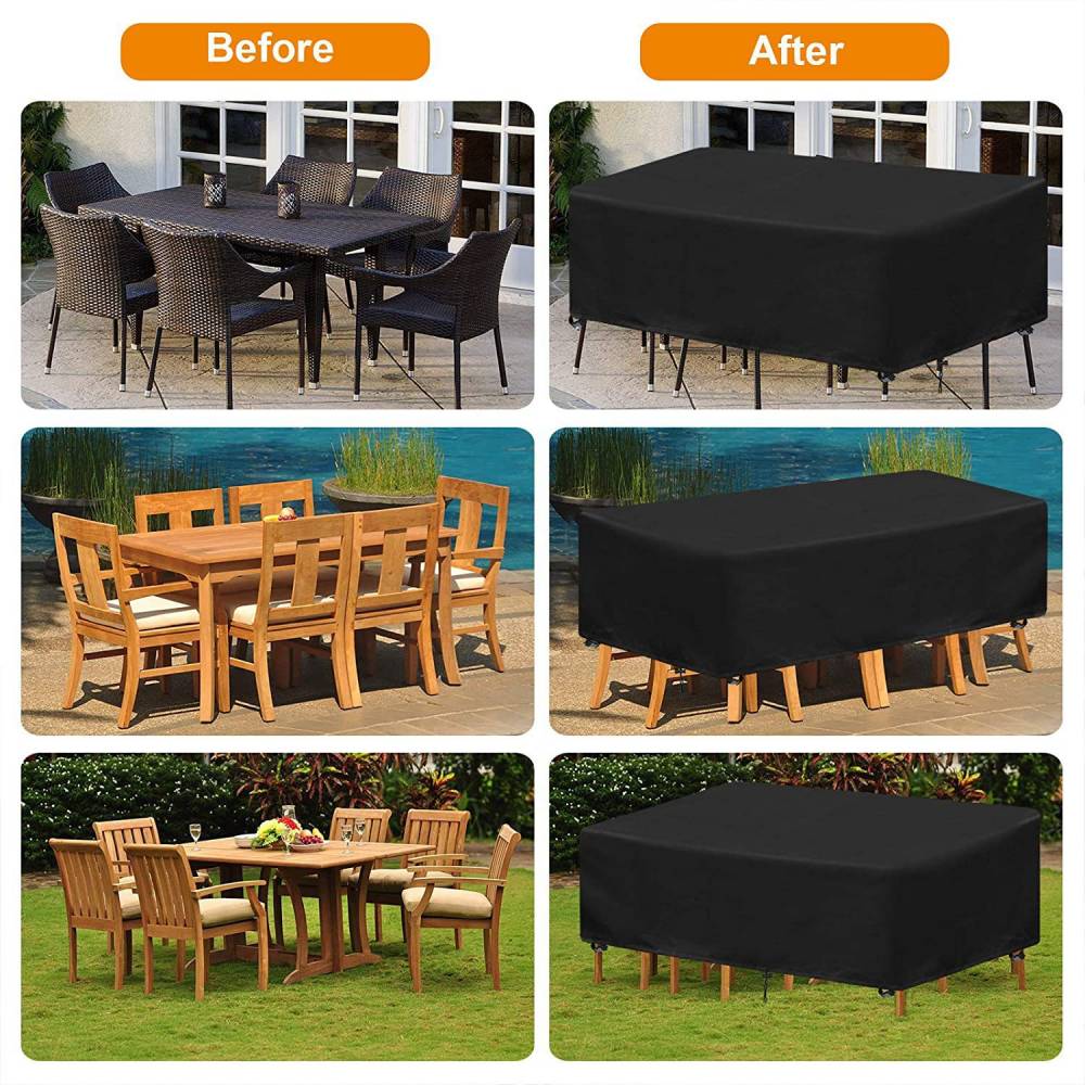 IntiMeg - Housse pour mobilier de jardin,Housse Salon de Jardin 210D Oxford-315*160*74cm IntiMeg - Image 4