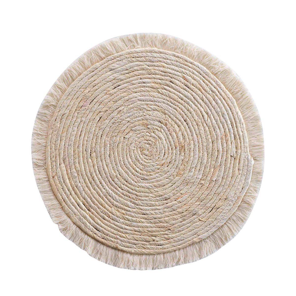 Set de Table Rond en Paille de Maïs "Oslo" 38cm Lin