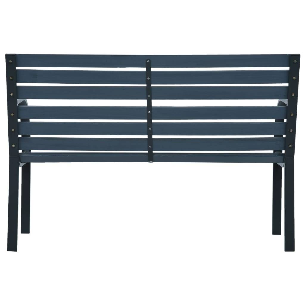 Helloshop26 - Banc de jardin meuble de patio d'extérieur terrasse 120 cm gris bois - Image 4