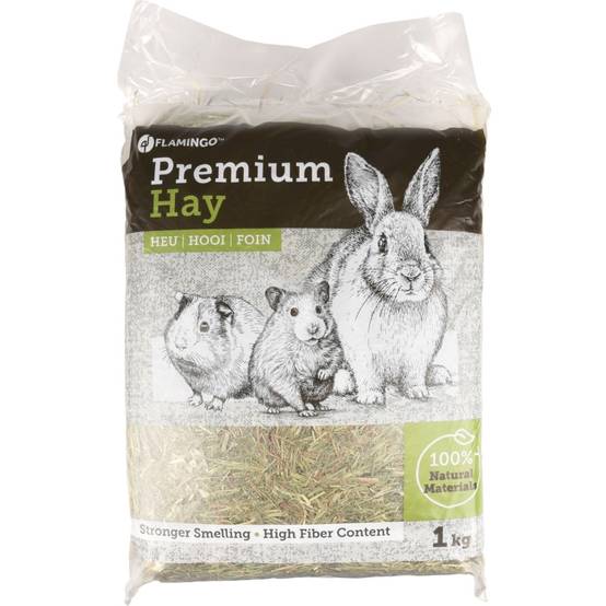 Flamingo - Foin de pré premium nature 1 kg soit 30 litres pour rongeur - Image 1