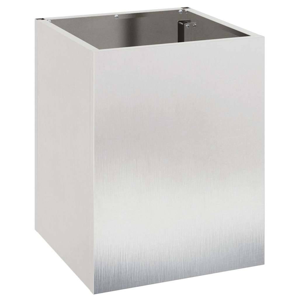 Maison Chic - Cache-pot, Pot De Fleurs Argent Acier inoxydable g359 - Image 1