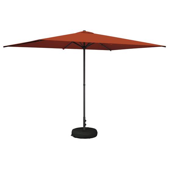 Parasol de jardin polyester et acier terre cuite 290 x 190 x 228 cm - PANGIVO - Image 2