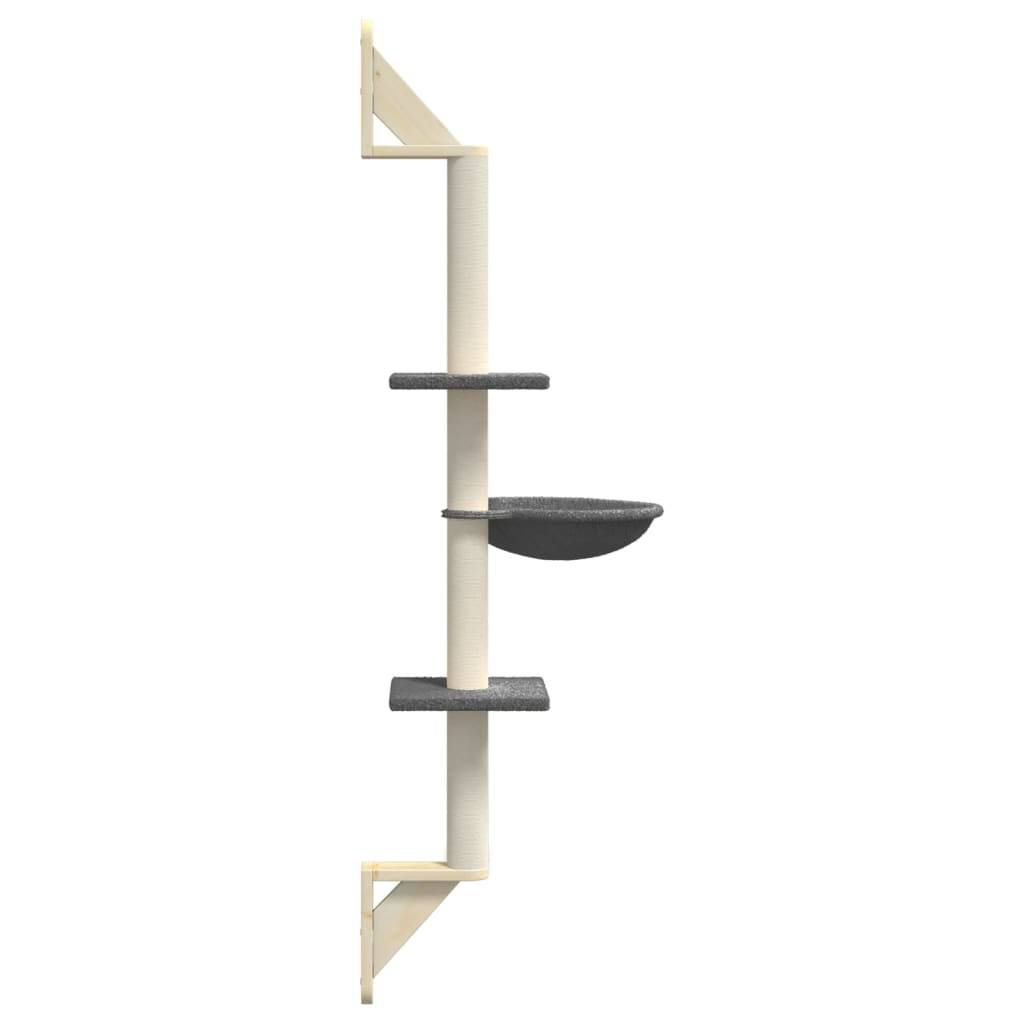 Vidaxl - Arbre à chat mural avec griffoir gris foncé 142,5 cm vidaXL 172397 - Image 6