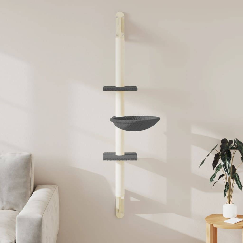 Vidaxl - Arbre à chat mural avec griffoir gris foncé 142,5 cm vidaXL 172397 - Image 1
