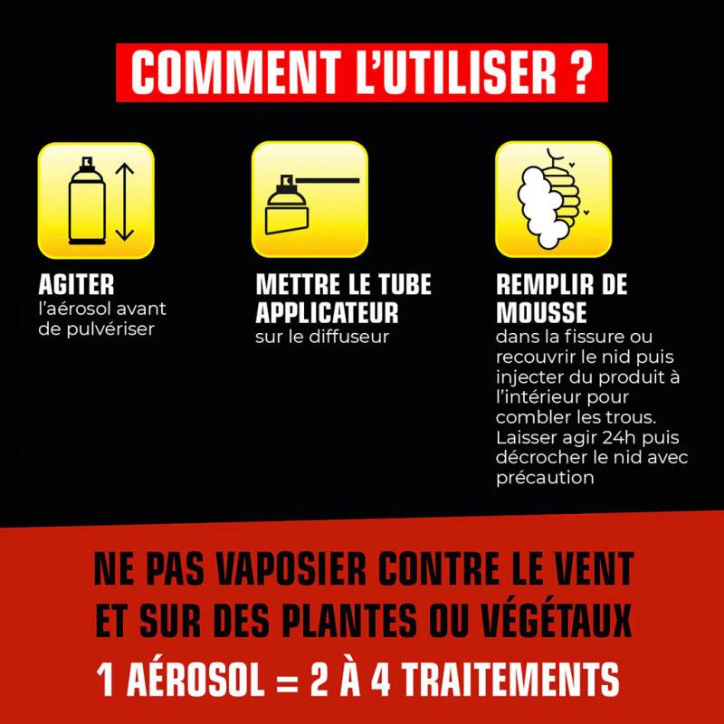 Kapo - Antiguêpes et frelons aérosol guepes et frelons, 300 ml KAPO - Image 4