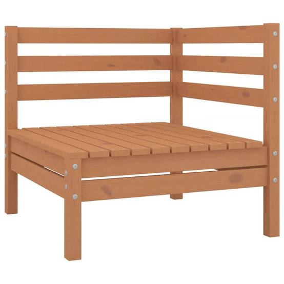Helloshop26 - Salon de jardin meuble d'extérieur ensemble de mobilier 6 pièces marron miel bois de pin massif - Image 2