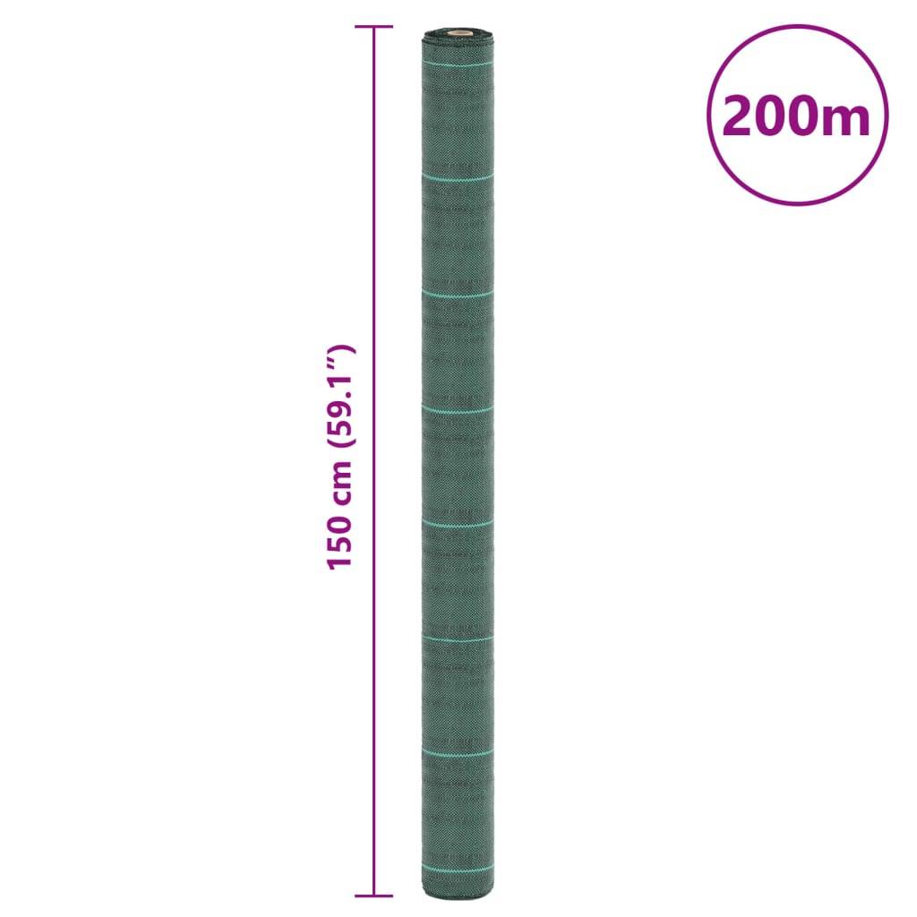Toile de paillage polypropylène pour jardin potager anti-mauvaises herbes 1,5x200 m Vert - ComfortXL Outdoor Living - Image 8