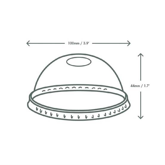 Couvercles Écologiques Compostables avec Trou - Pour Gobelets GH014 et GH015 - Vegware - Image 2