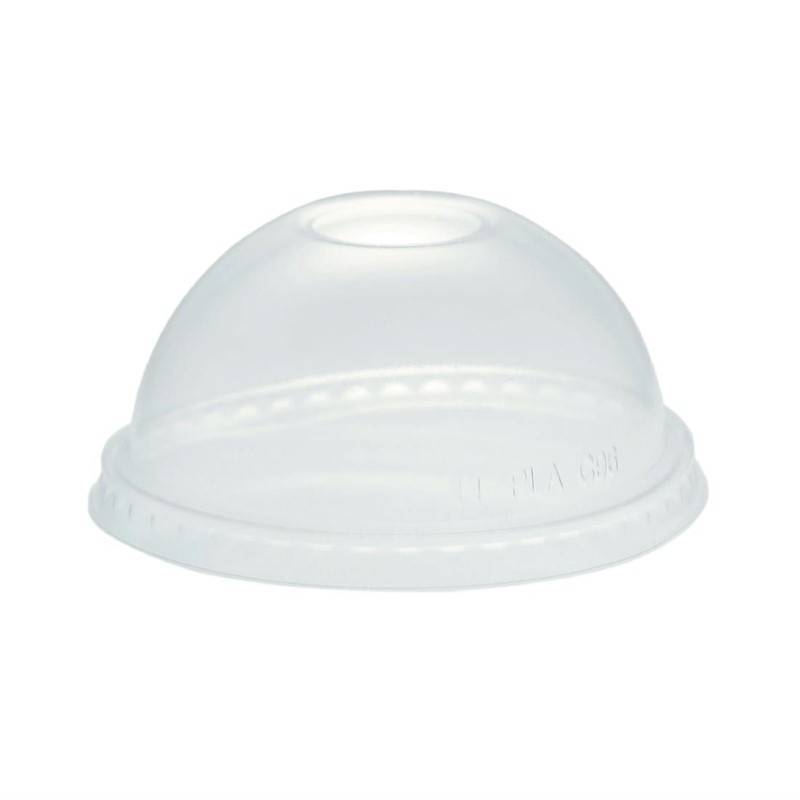 Couvercles Écologiques Compostables avec Trou - Pour Gobelets GH014 et GH015 - Vegware - Image 1