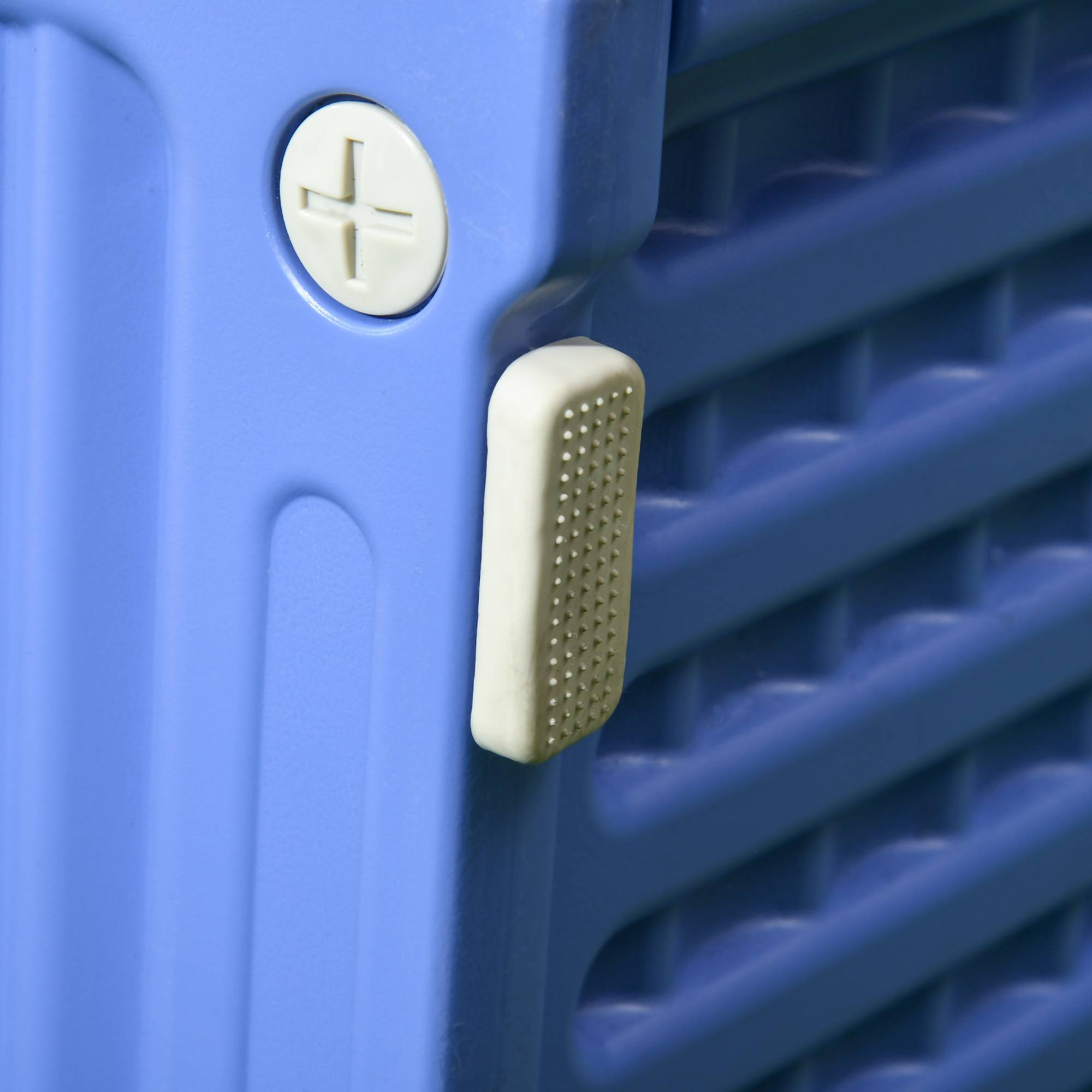 Sans Marque - Niche pour chien extérieure en plastique maison pour chiens avec bouches d'aération bleu et blanc - Image 10