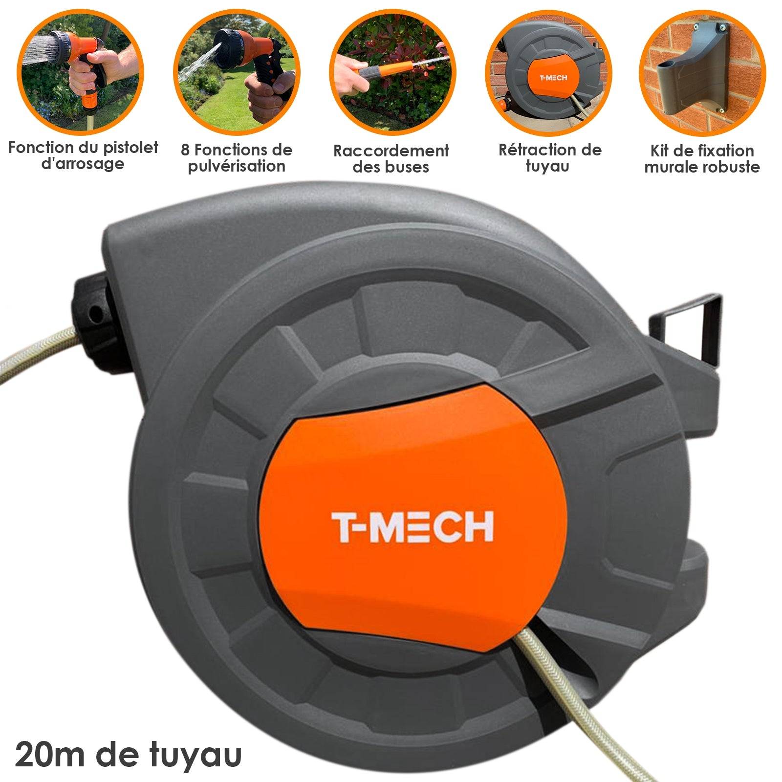 Monstershop - Enrouleur de Tuyau Arrossage 20m - Image 2