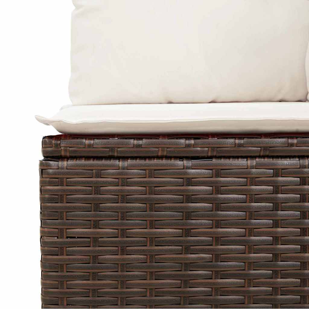 Salon de Jardin 6 Places en Résine Tressée Modulable pour Terrasse Marron – ComfortXL Outdoor Living - Image 7