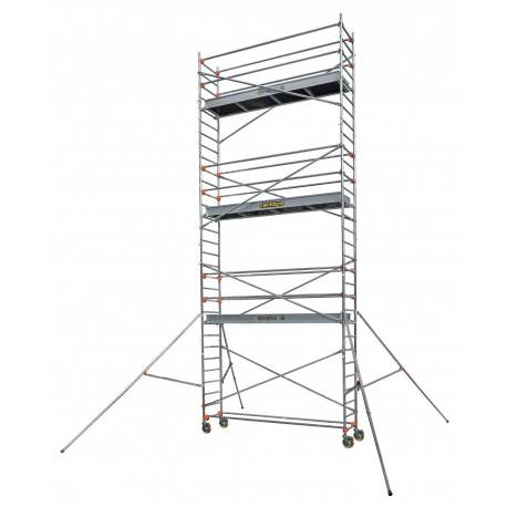 Echafaudage roulant aluminium - STXL 300 5, plancher 4m90 - Longueur 3m00 - CENTAURE