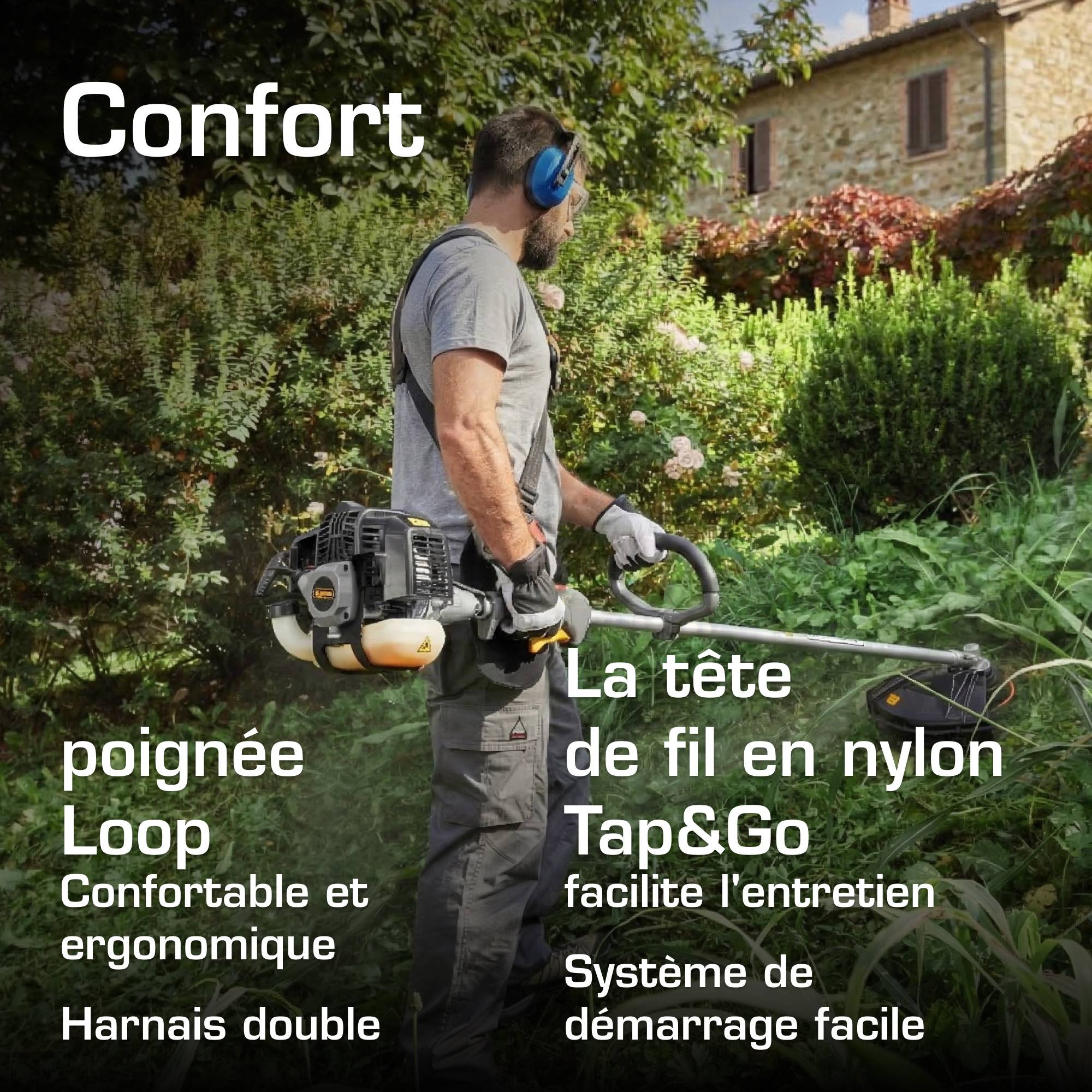 Alpina - Débroussailleuse thermique ABR 42, Moteur essence puissant 42,7 cm³, performante pour herbes denses et finitions de jardin - Alpina - Image 5
