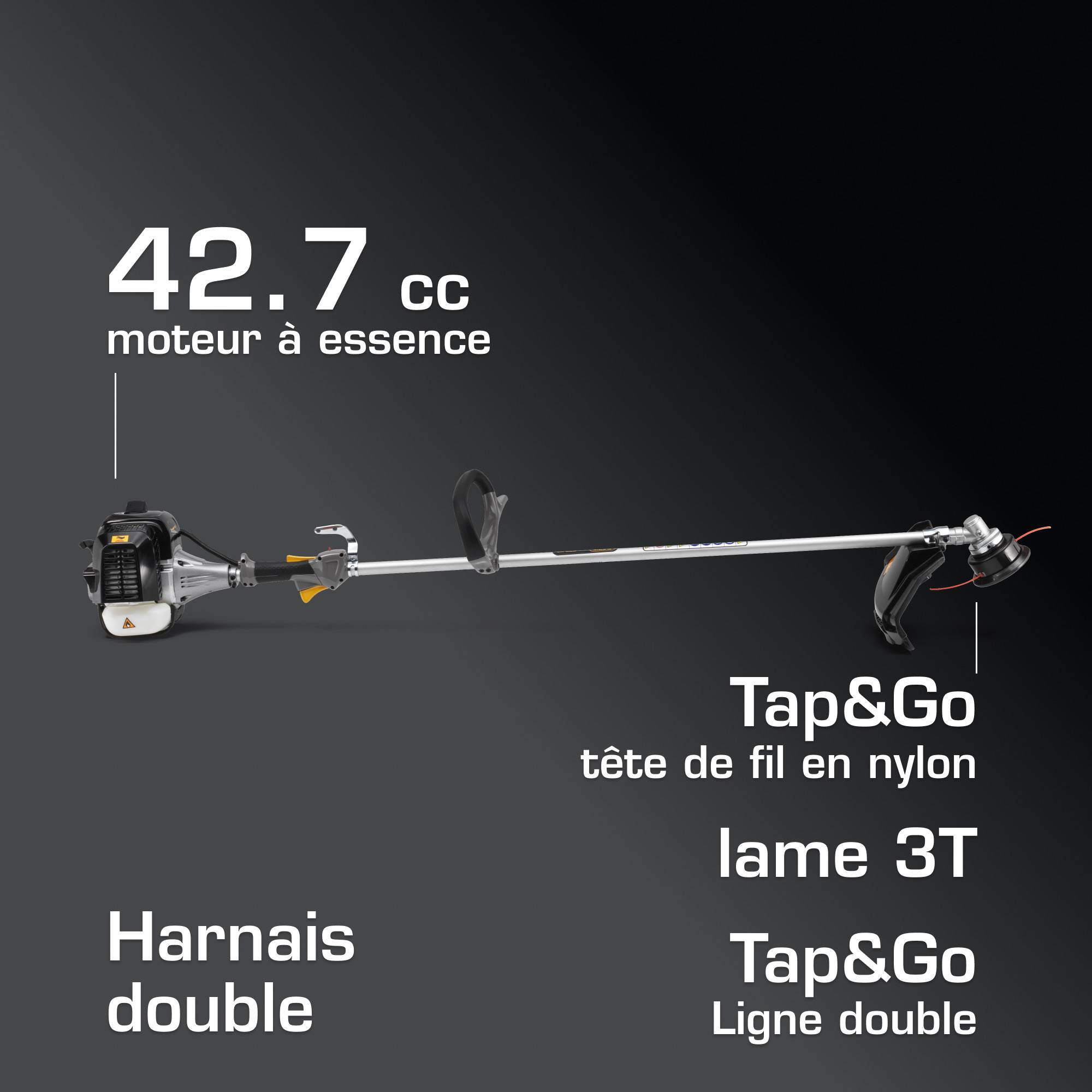 Alpina - Débroussailleuse thermique ABR 42, Moteur essence puissant 42,7 cm³, performante pour herbes denses et finitions de jardin - Alpina - Image 6