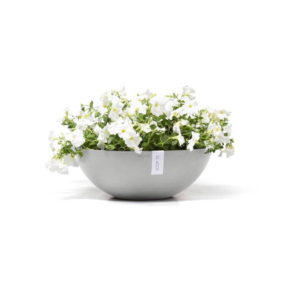 Ecopots - Pot Rond Vienna 50 Blanc Gris - Ø 50 x H. 18 cm - 22,3 L ECOPOTS - Image 3