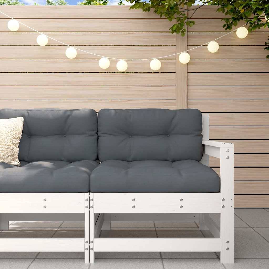 Vidaxl - Chaise de jardin avec coussins blanc bois de pin massif vidaXL 825570 - Image 1